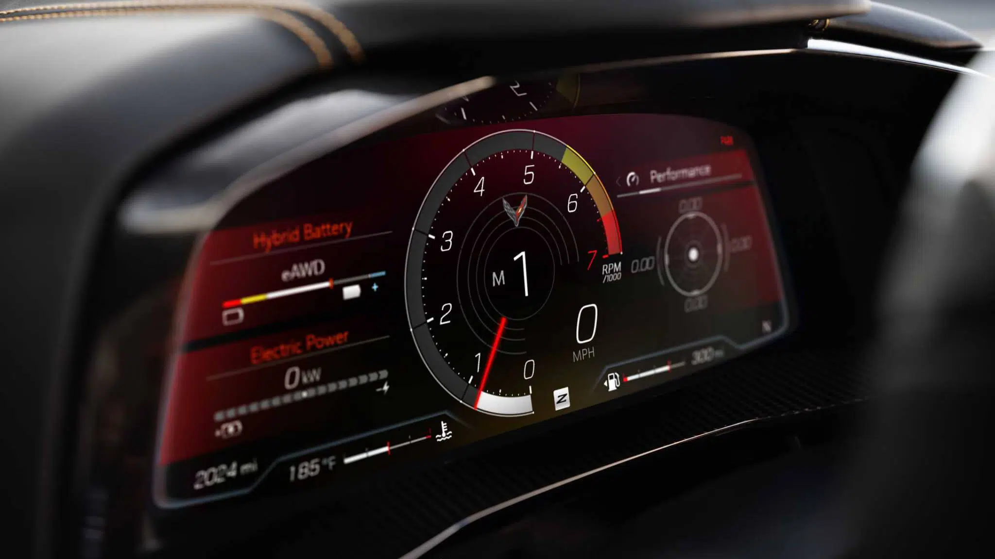 Chevrolet Corvette E-Ray painel instrumentos