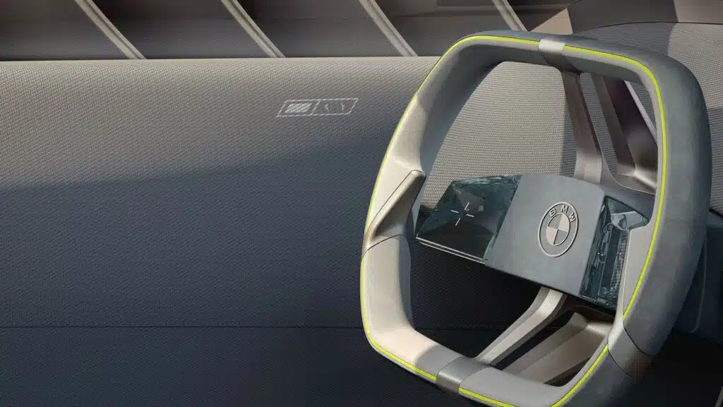 BMW i Vision Dee pormenor volante e porta