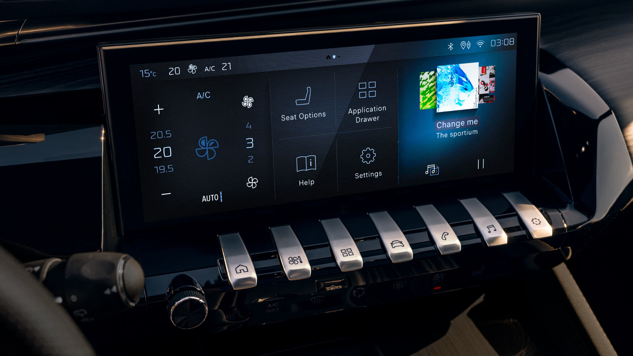 Peugeot 508 Hybrid ecrã central