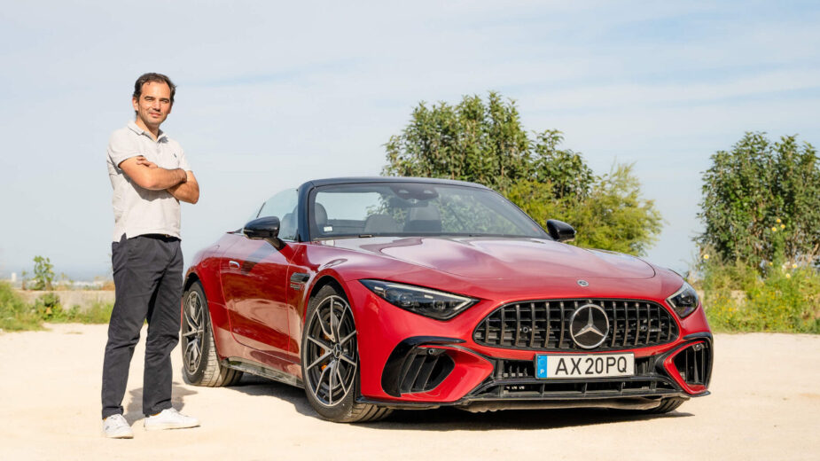 Mercedes-AMG SL 63 de frente com Guilherme Costa