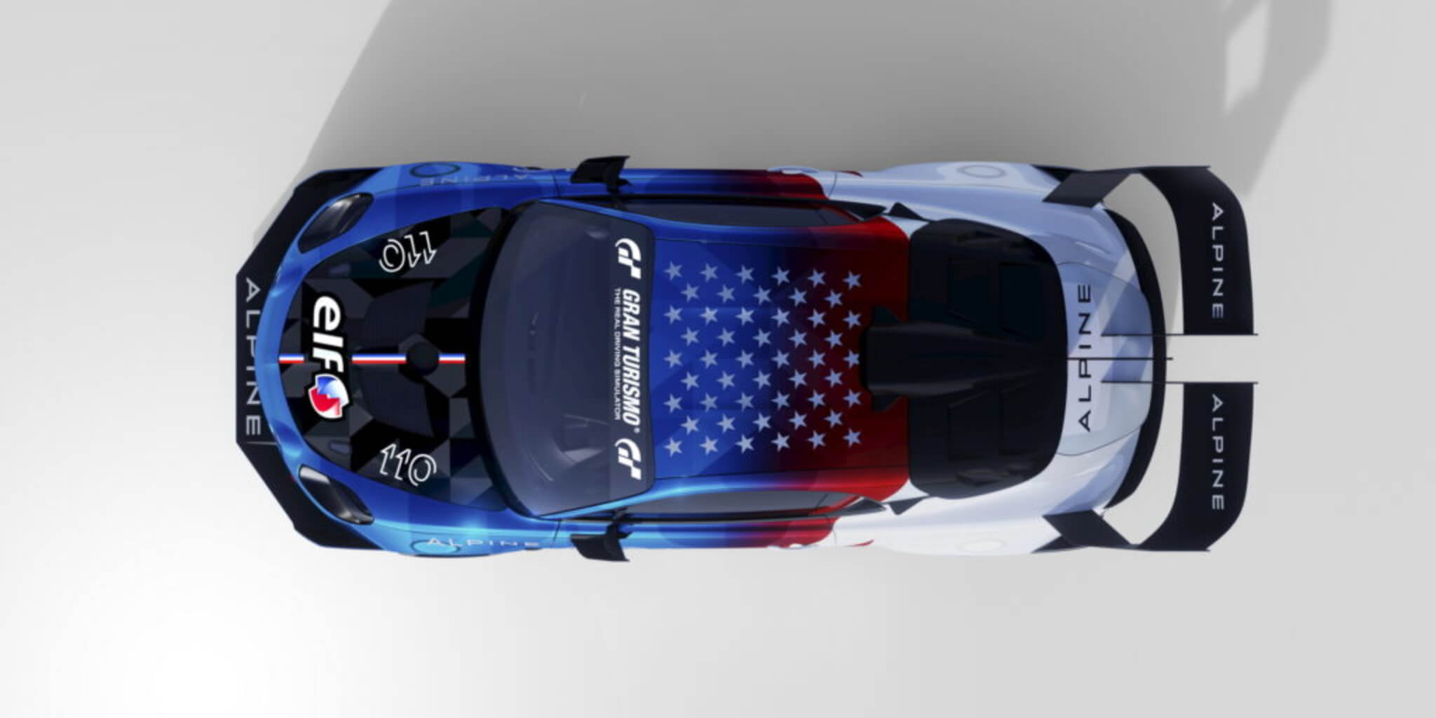 Alpine A110 Pikes Peak vista de cima