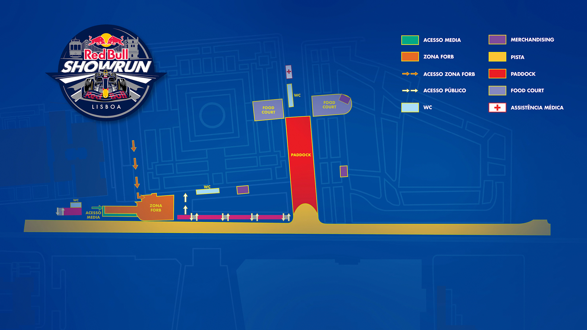 Red Bull Showrun Mapa