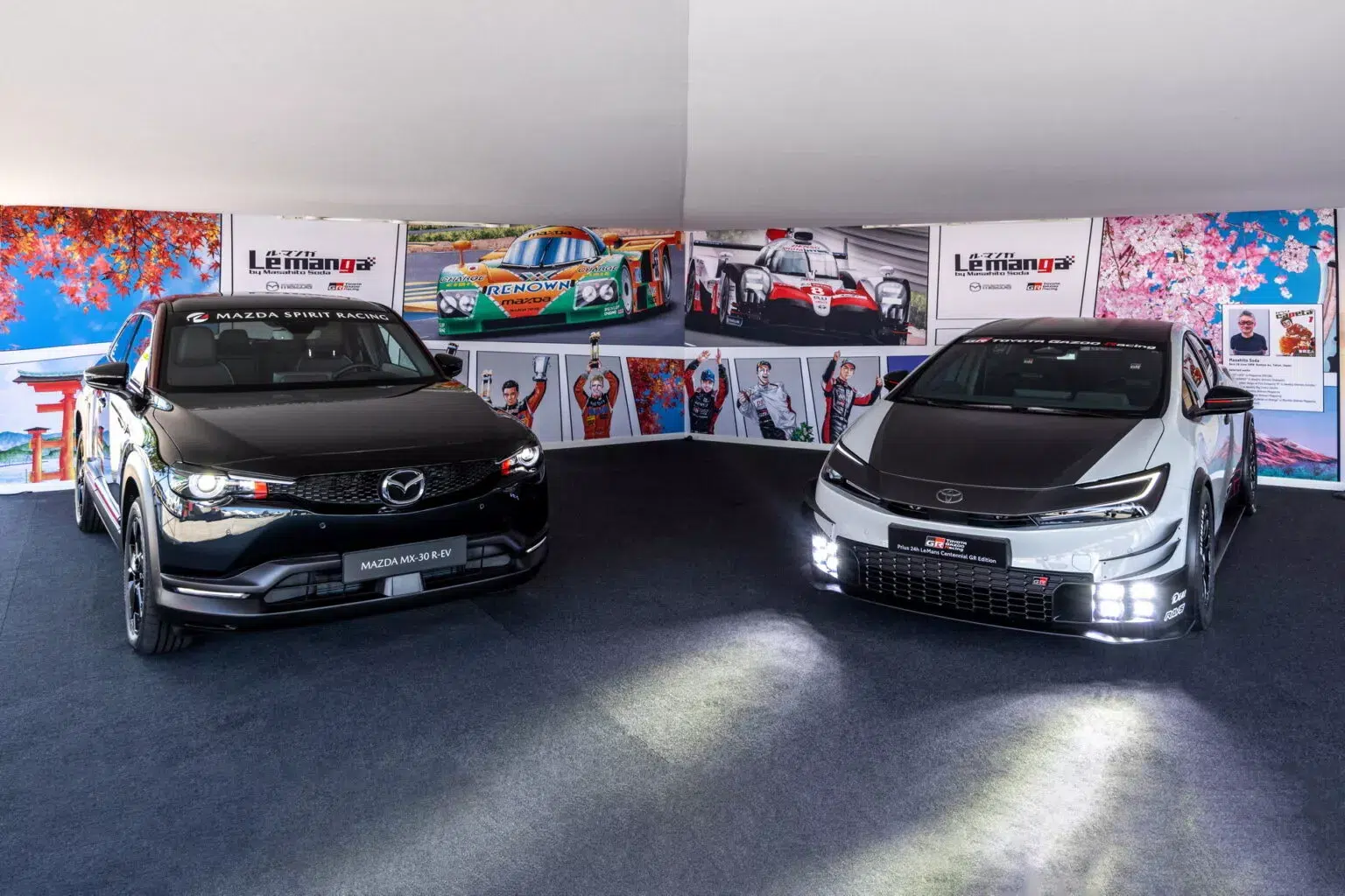 Mazda MX-30 R-EV com Toyota Prius 24h Le Mans Centennial GR Edition