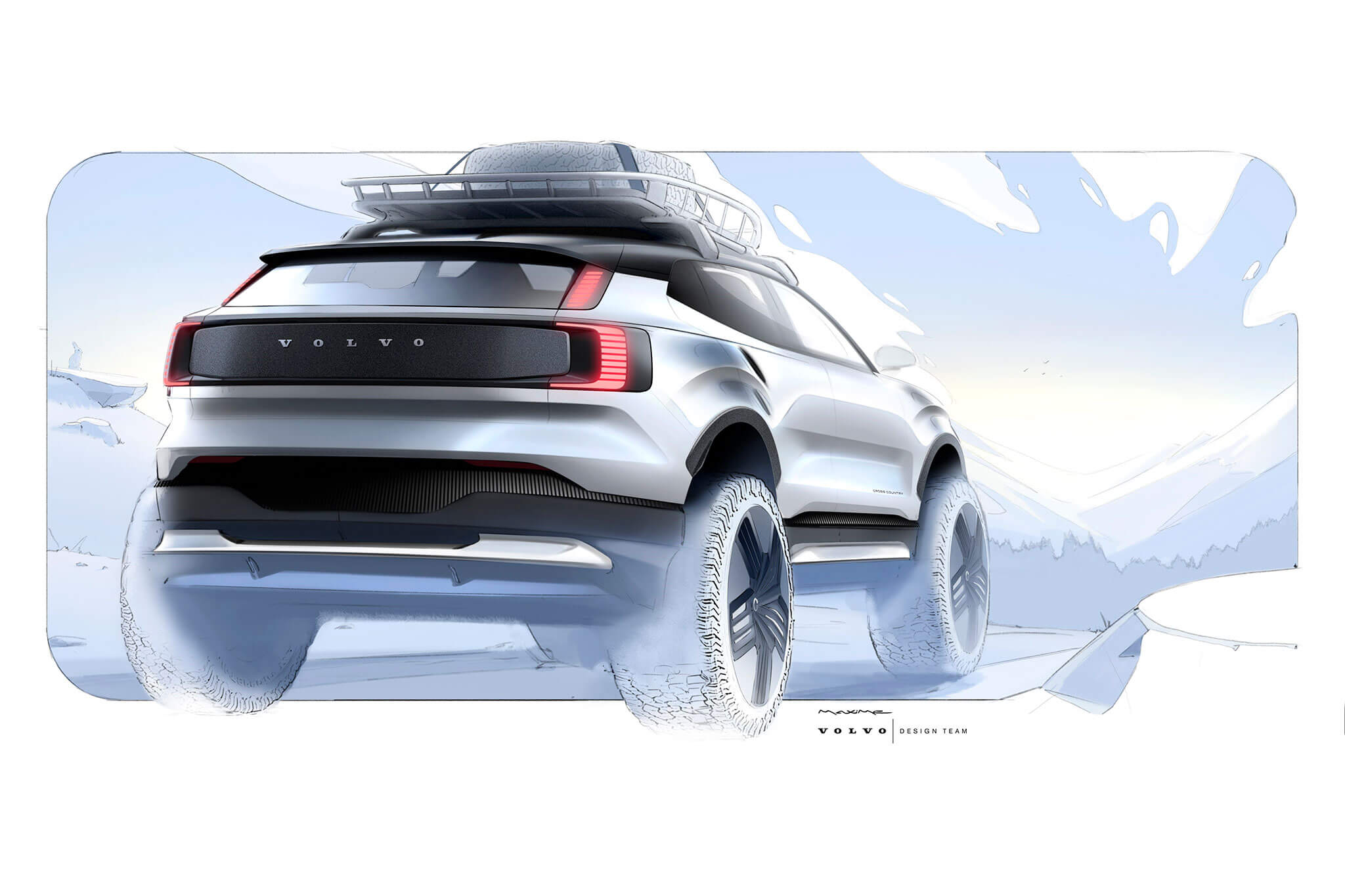 Volvo EX30 Cross Country sketch traseira