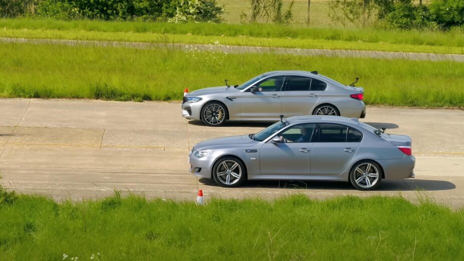 BMW M5 drag race