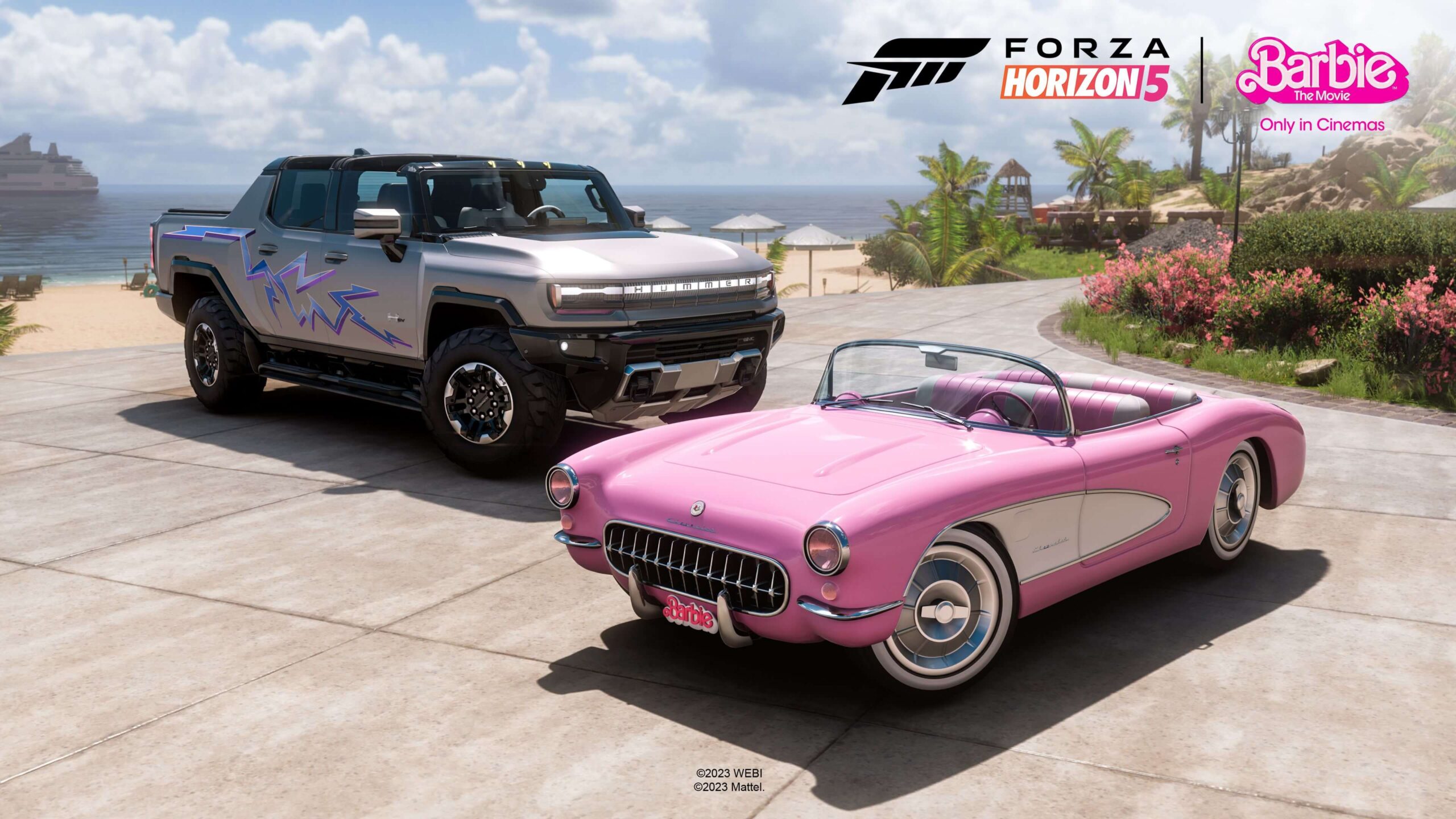 Carros filme Barbie Forza Horizon 5 3