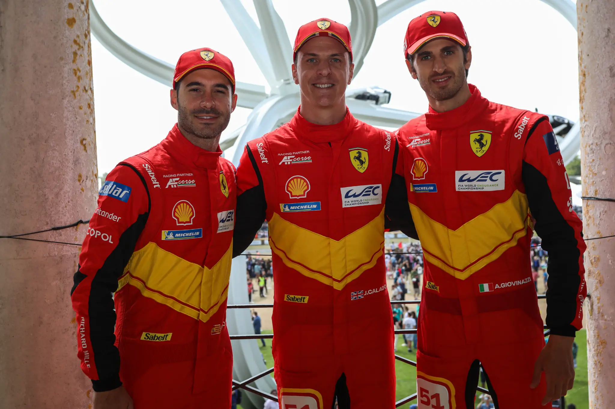 James Calado, Antonio Giovinazzi e Miguel Molina.