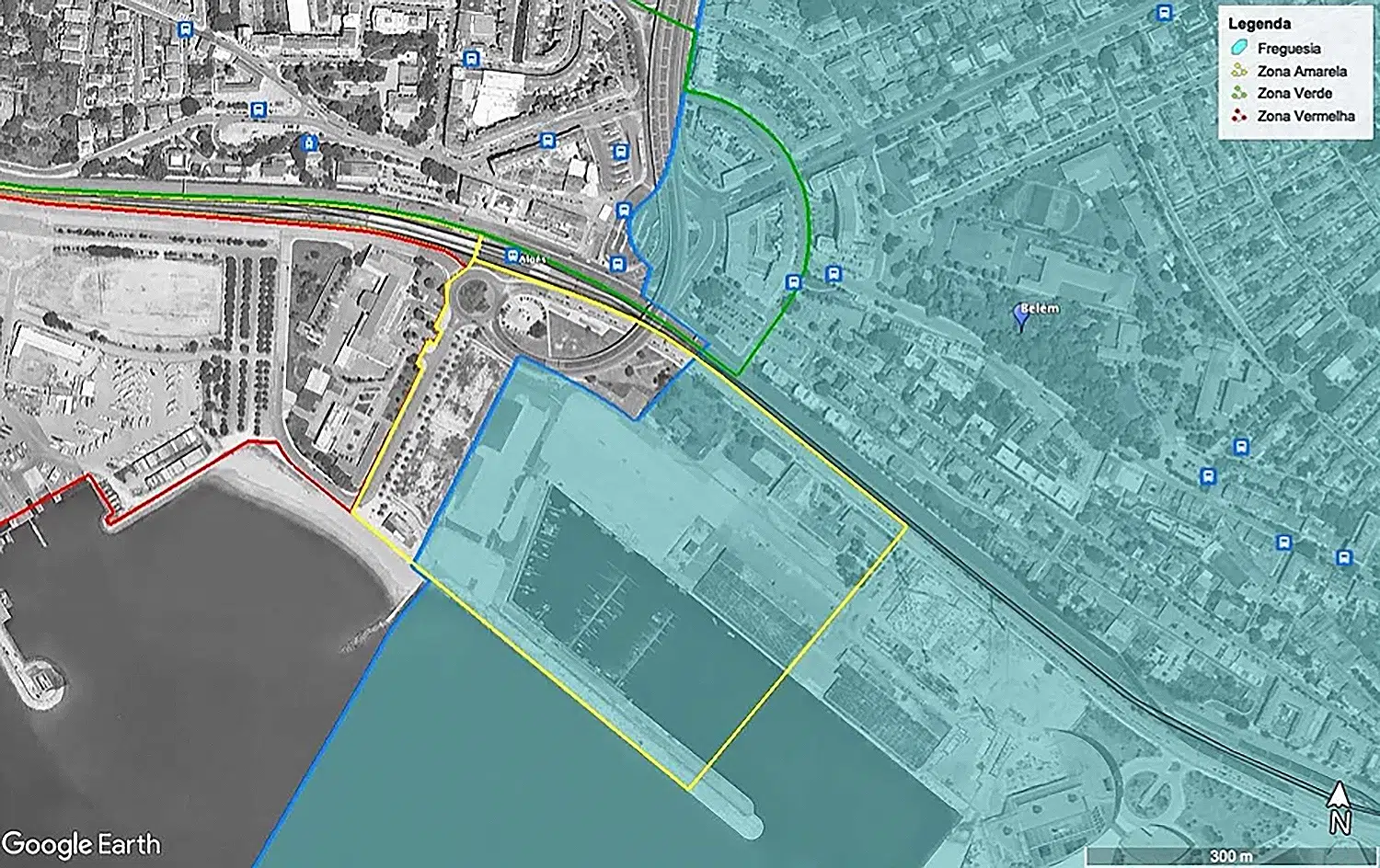 Mapa Lisboa JMJ 2023 - Passeio Marítimo de Algés