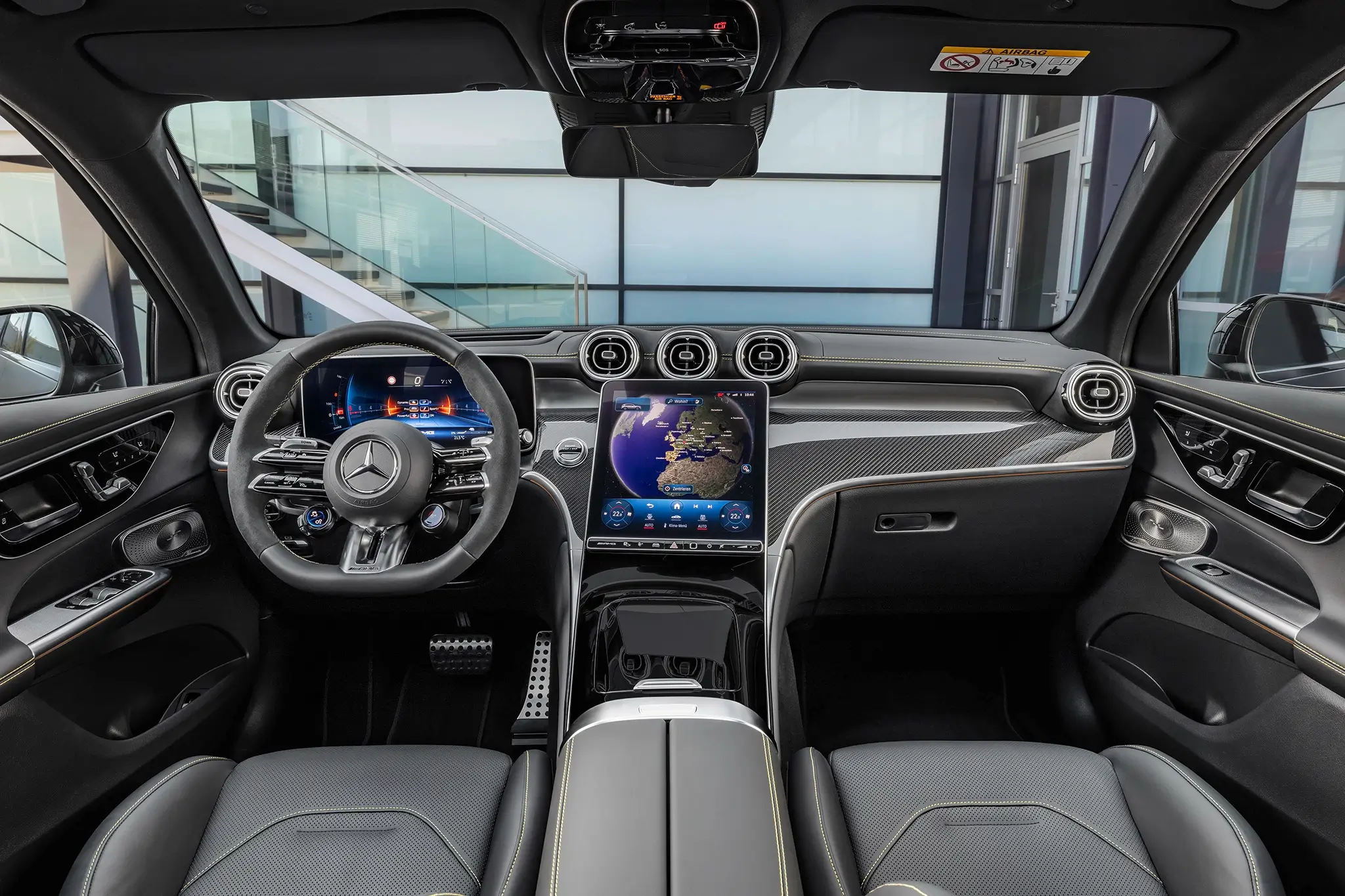 Interior do Mercedes-AMG GLC 63S