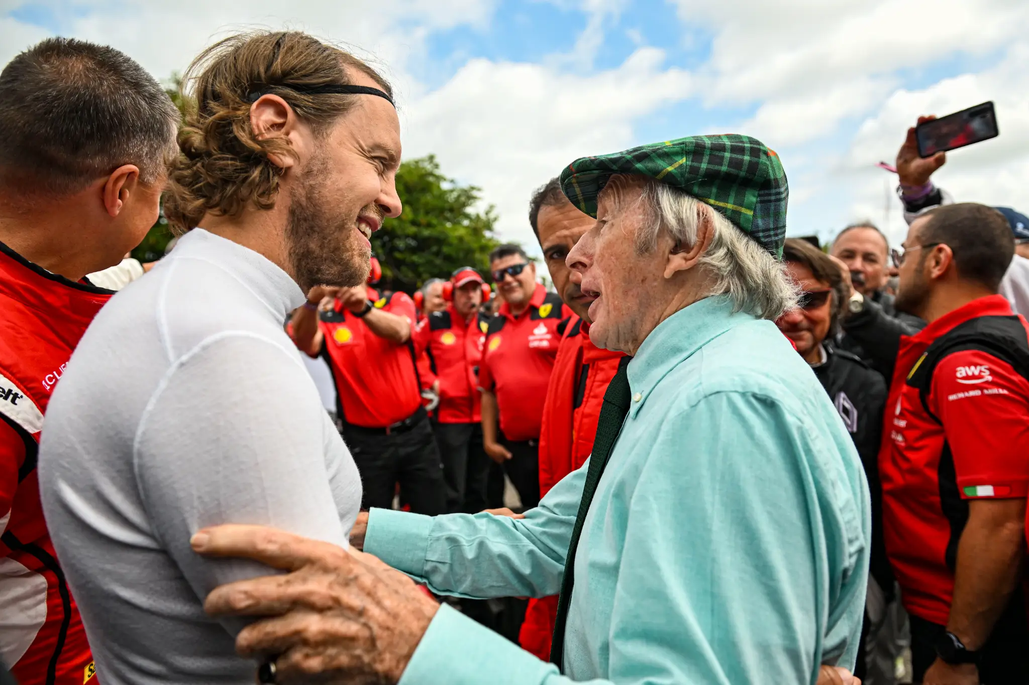 Sebastian Vettel com Jackie Stewart