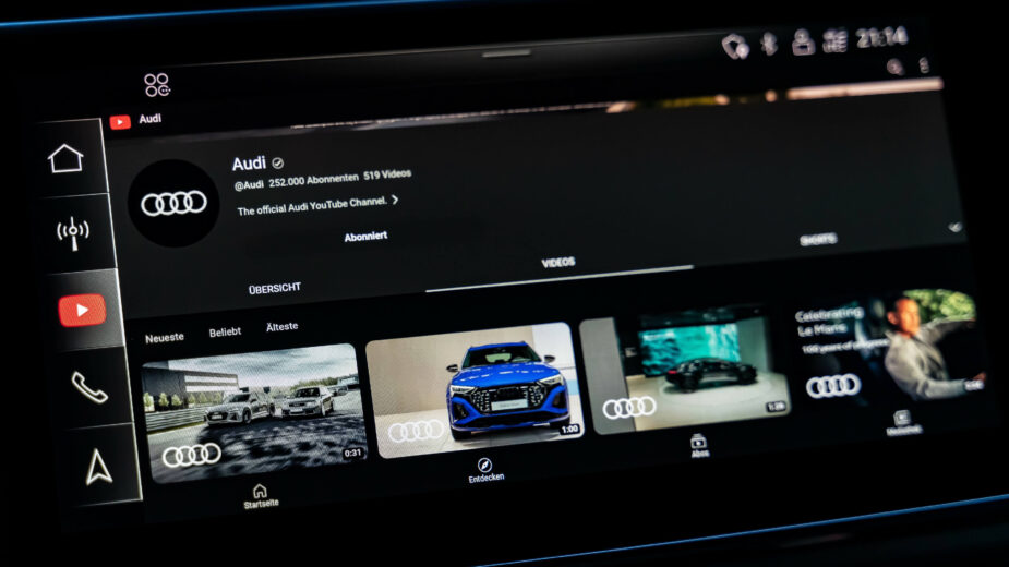 Youtube disponível em alguns modelos Audi 2