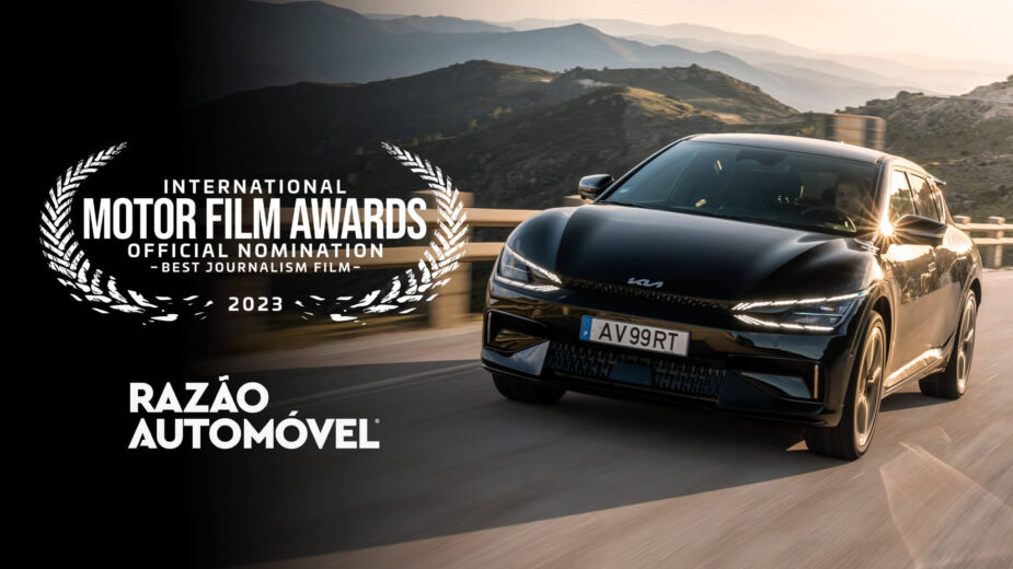 Anúncio da nomeação da Razão Automóvel para o "Best Journalism Film" dos prémios IMFA, com o filme do Kia EV6 GT