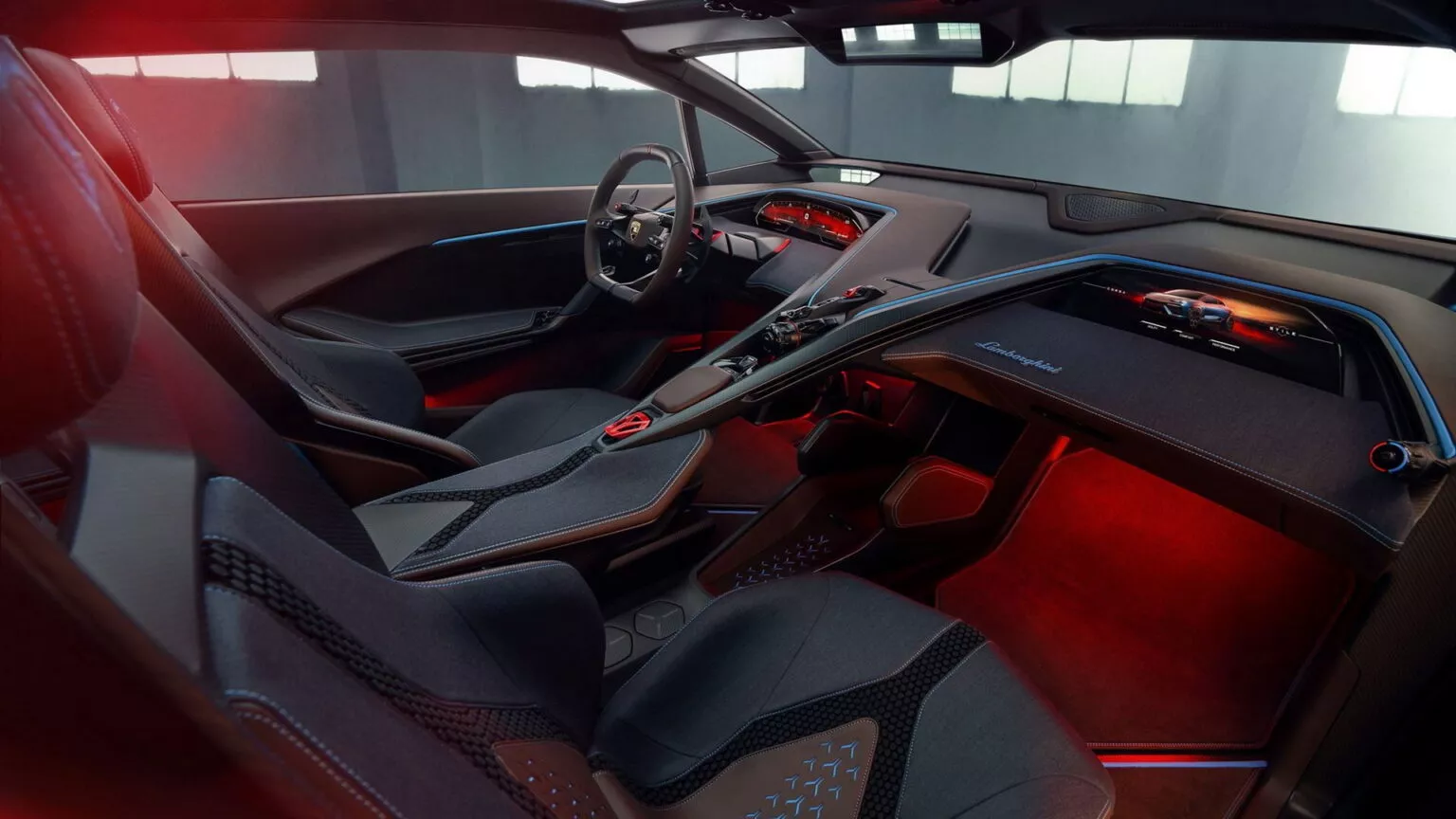 Interior do Lamborghini Lanzandor