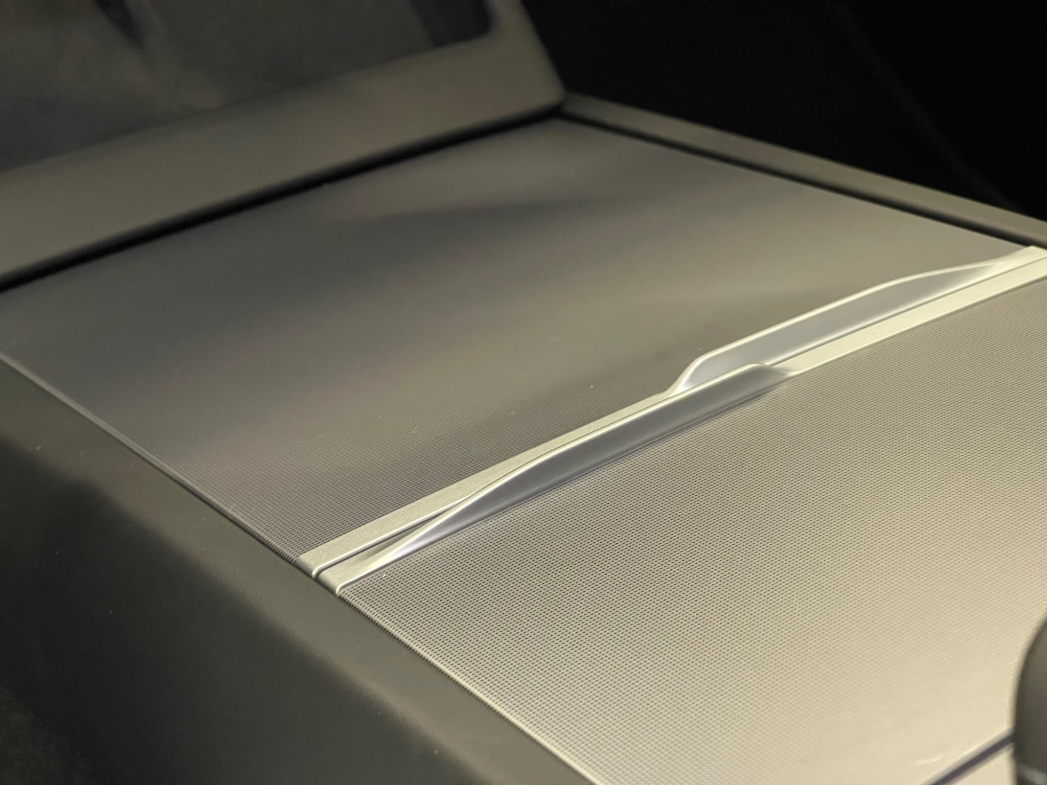 Tesla aluminum center console