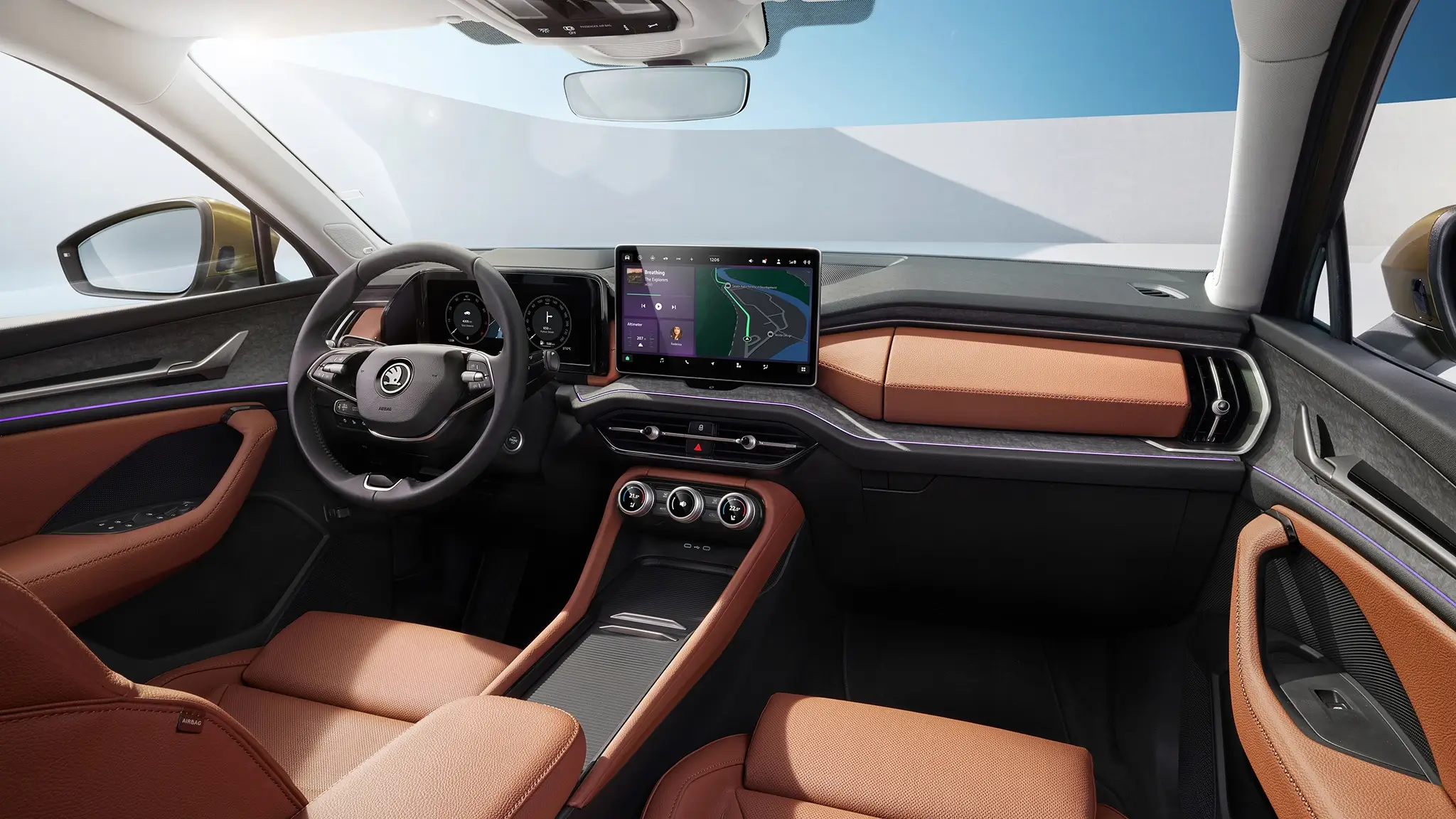 Interior do Skoda Kodiaq 2023