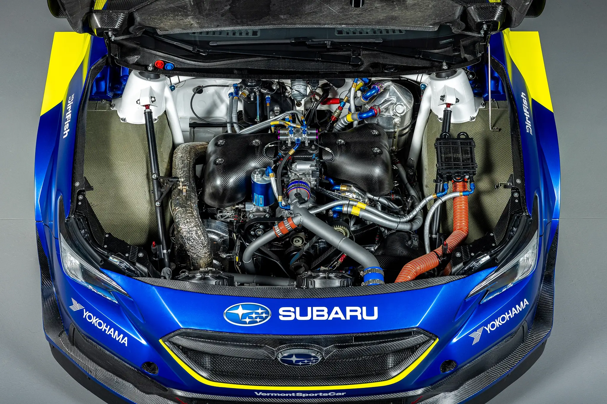 Motor Boxer do Subaru WRX rally car