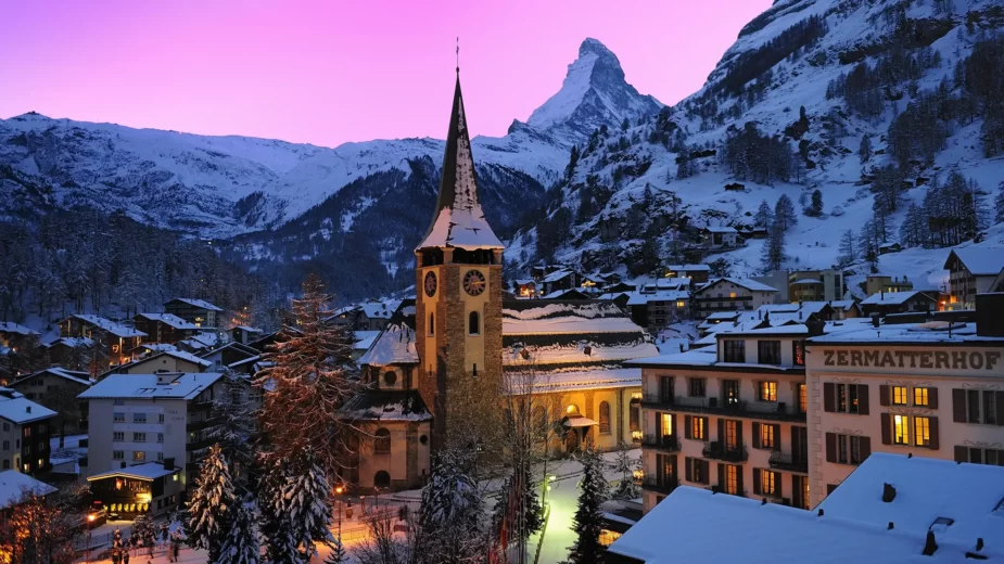 Cidade de Zermatt na Suíça