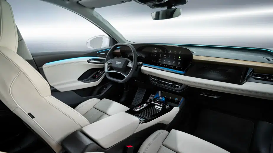 Audi Q6 e-tron revealed from the inside.  Outside will have to wait