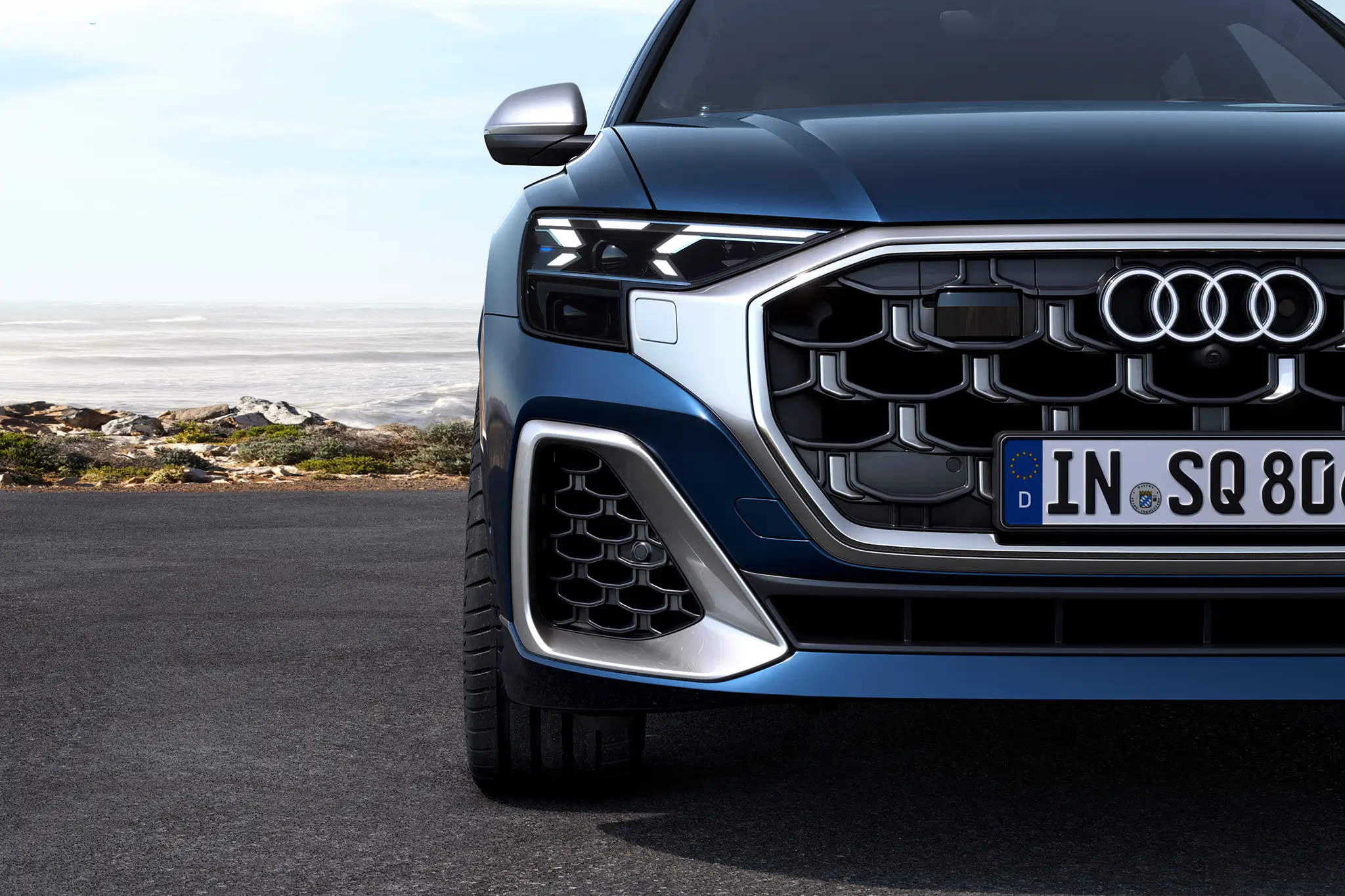 Audi SQ8 detalhe da frente