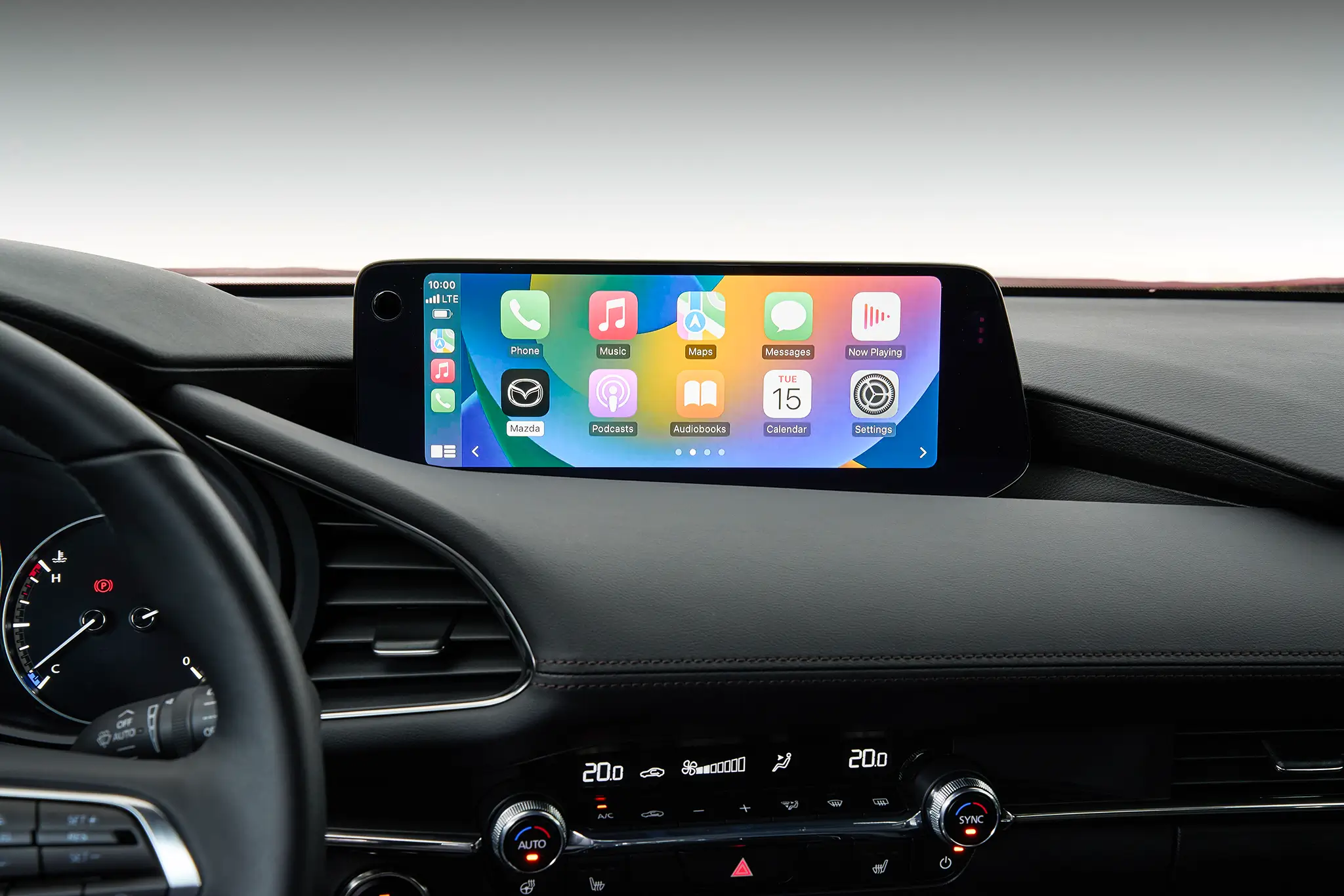 Mazda3 monitor com Apple CarPlay