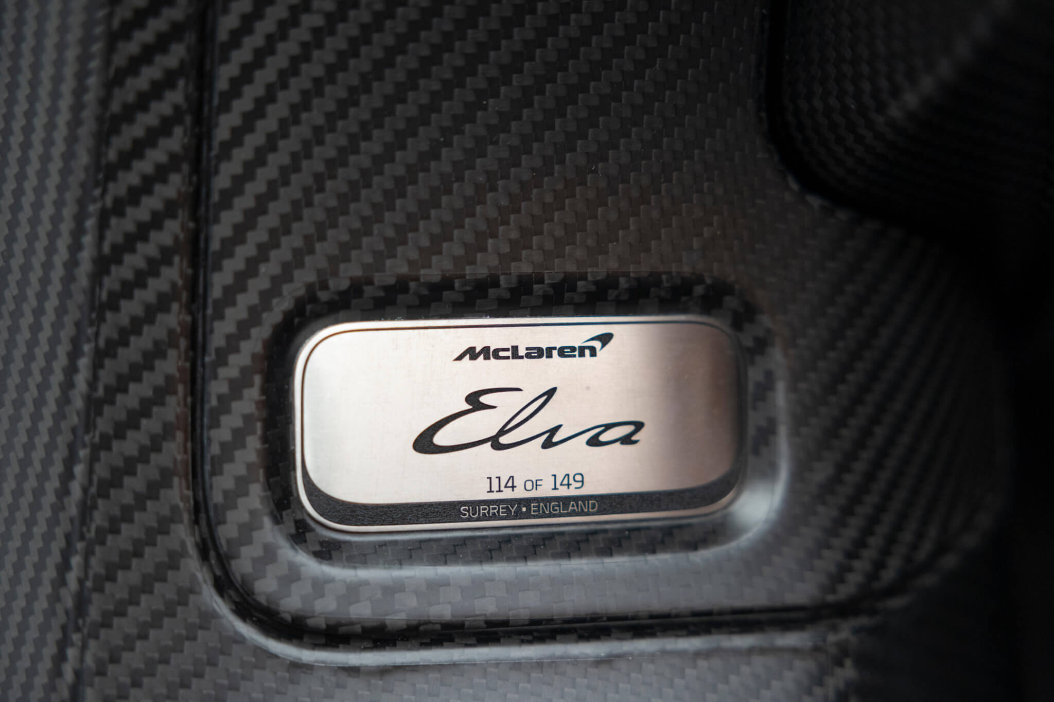 McLaren Elva Fernando Alonso placa numerada