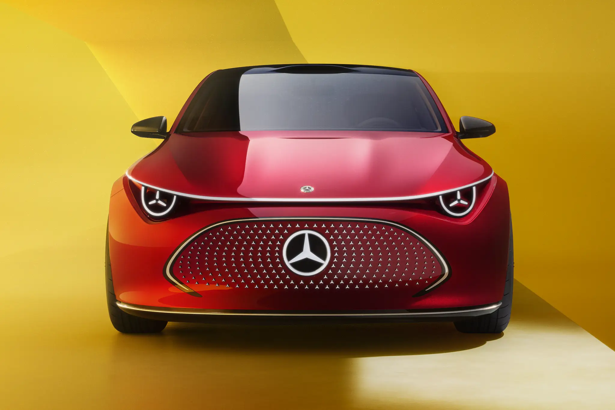 Vista da frente do Mercedes-Benz CLA Concept