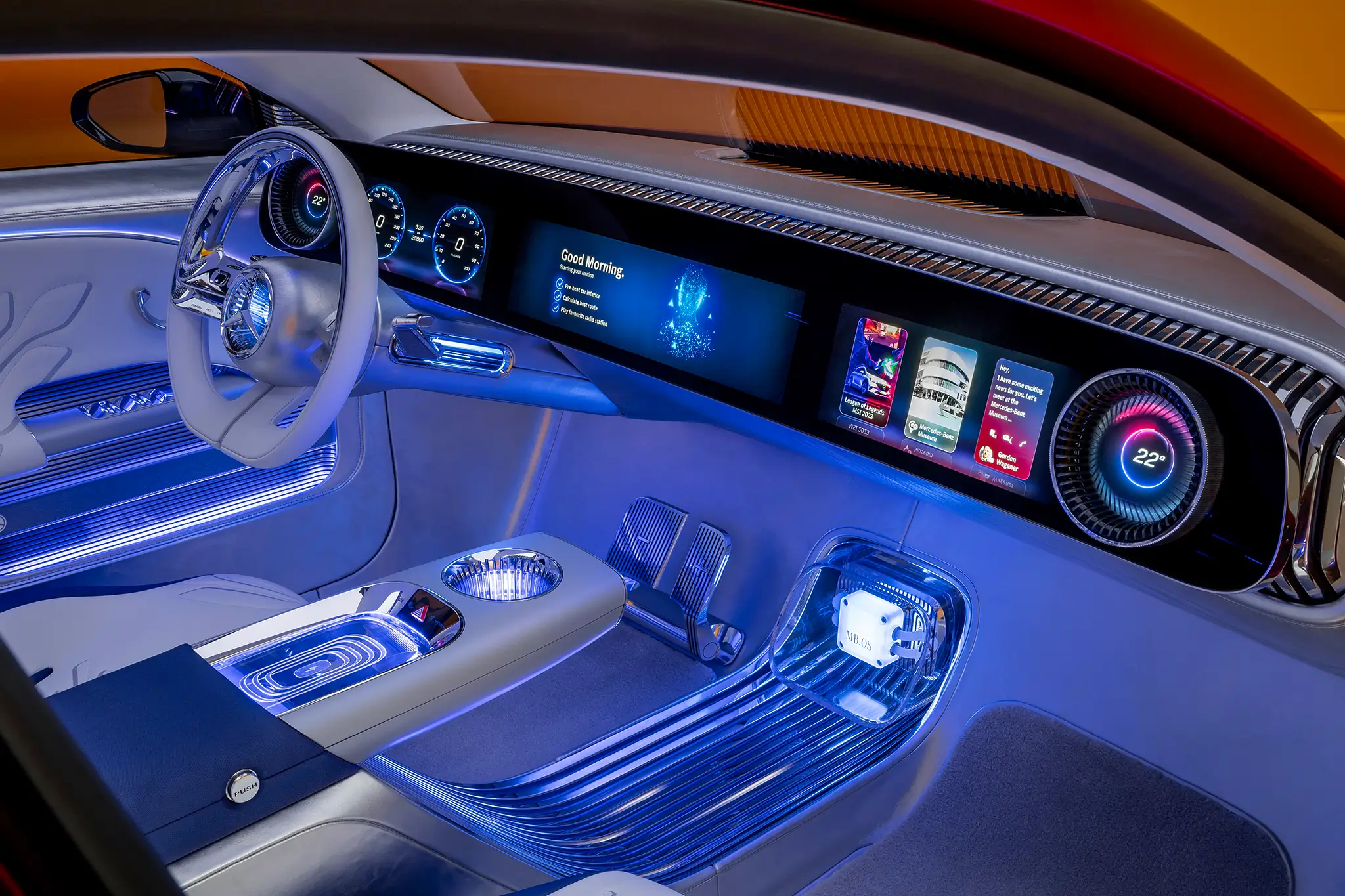 Tabliê iluminado do Mercedes-Benz CLA Concept