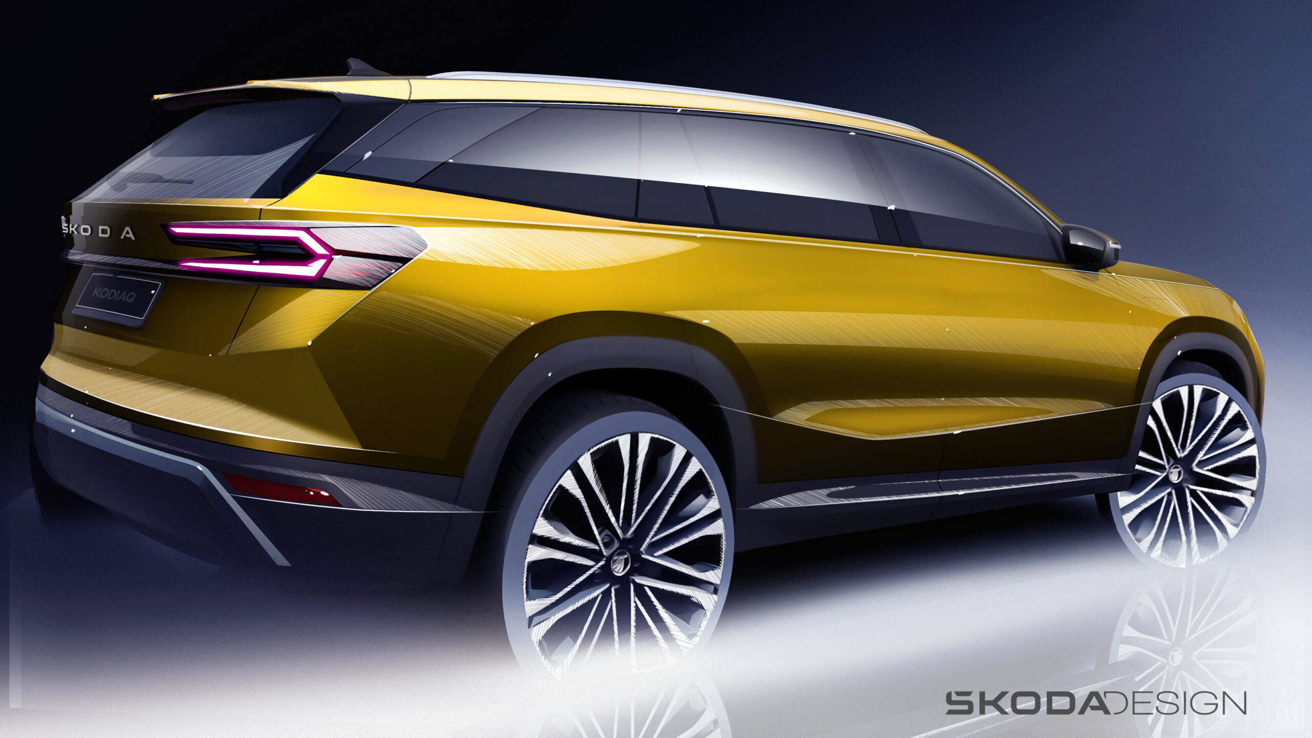 Teaser segunda geração Skoda Kodiaq traseira