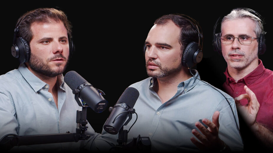 Diogo Teixeira, Guilherme Costa e Fernando Gomes no Auto Rádio
