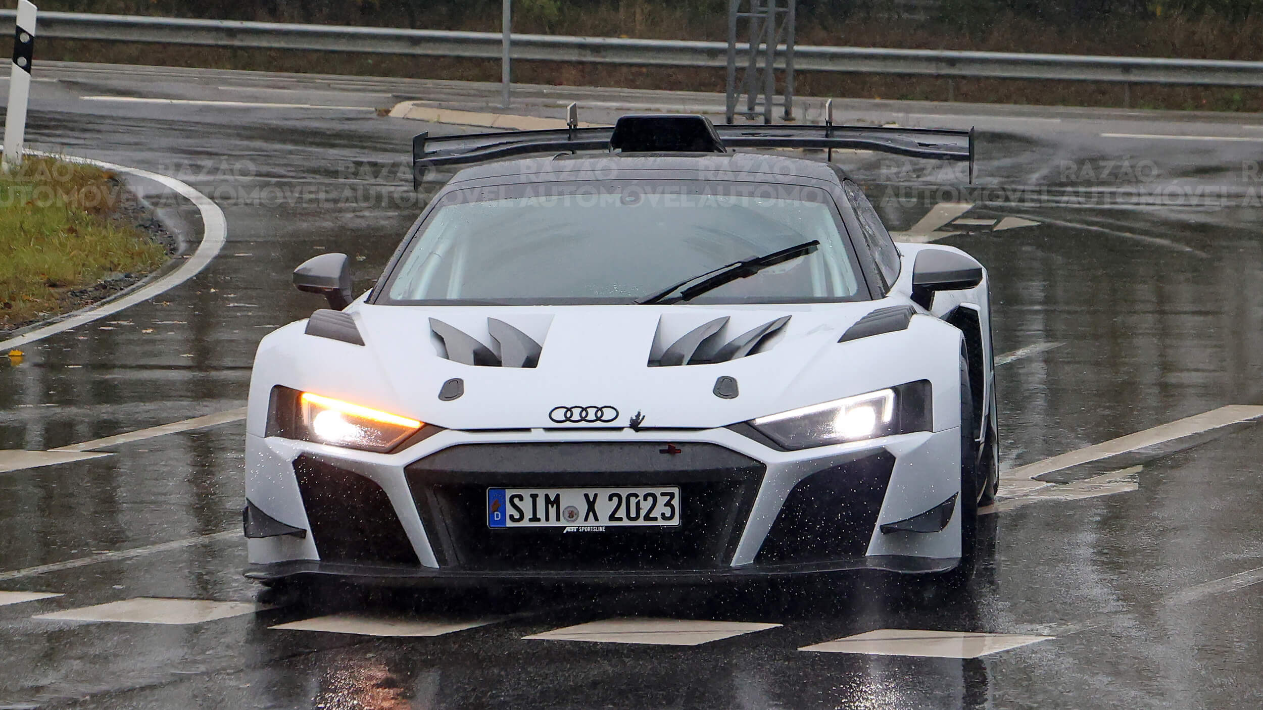 audi r8 gt3 fotos espia frente