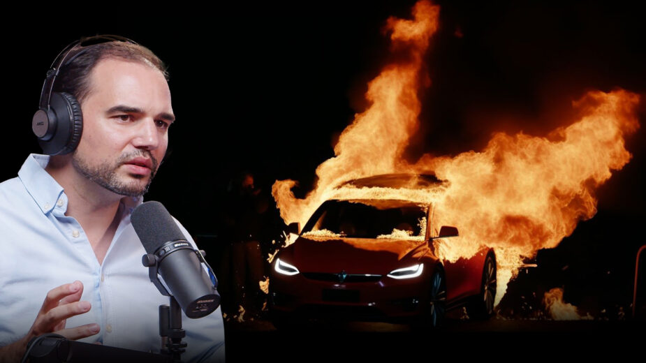Auto Rádio: Guilherme Costa com carro a arder