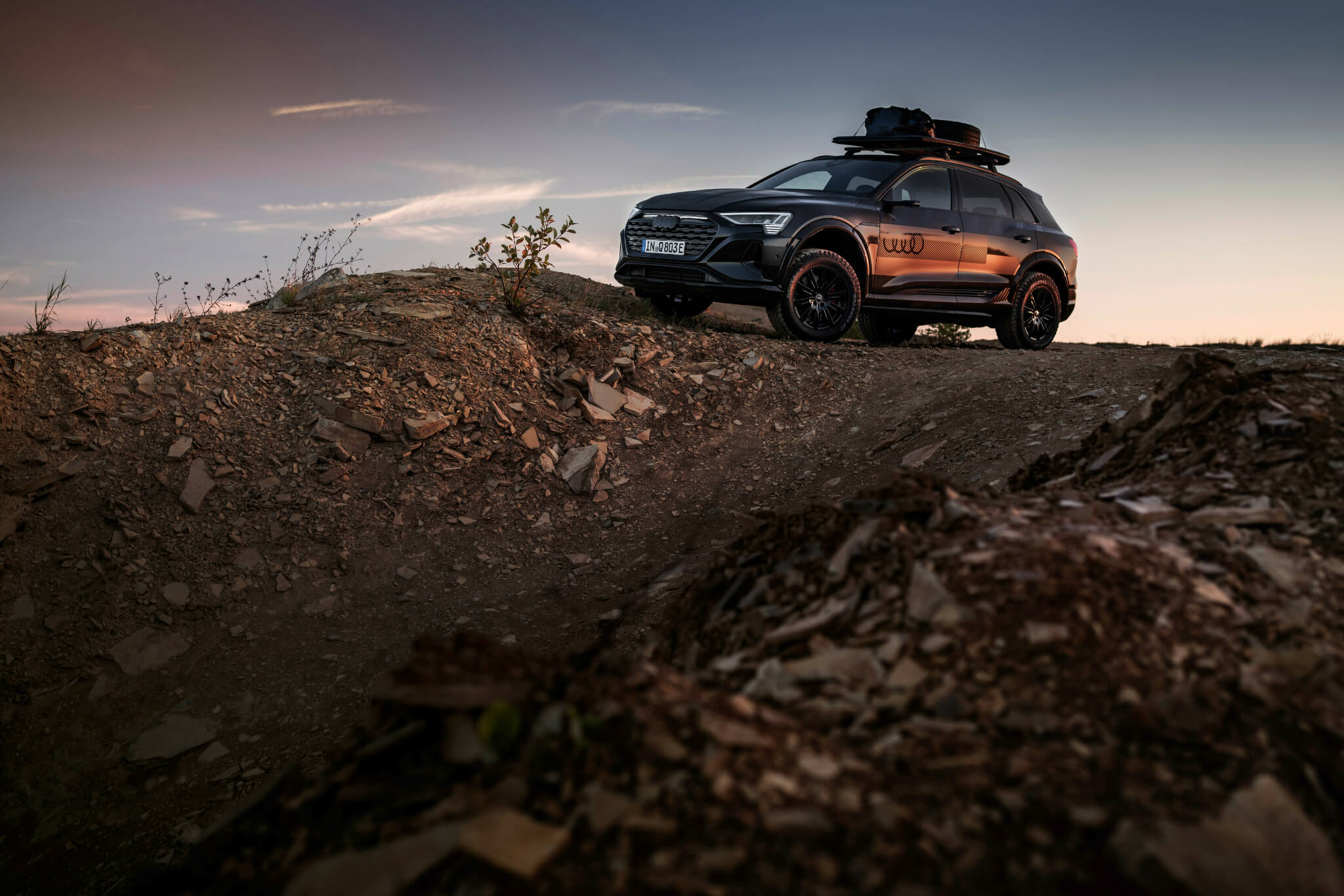 Audi Q8 e-tron Dakar perfil