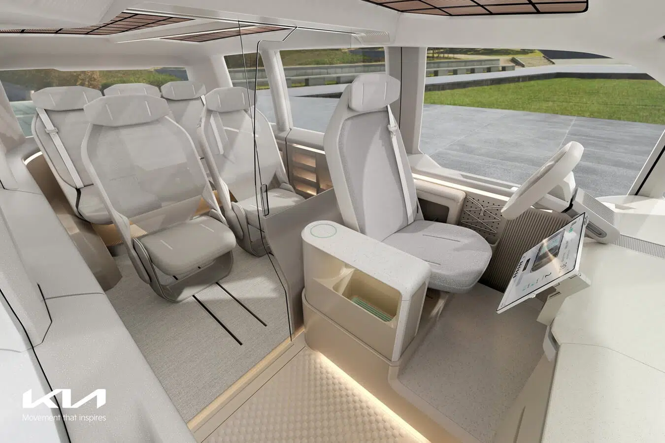 KIA PV5 interior passageiros
