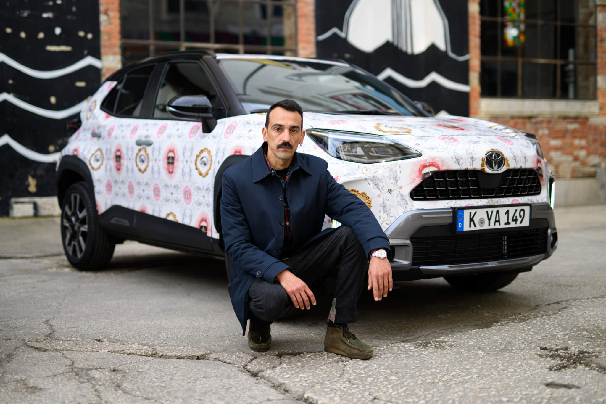 Luca Colapietro, artista responsável por um dos modelos Toyota Yaris Cross