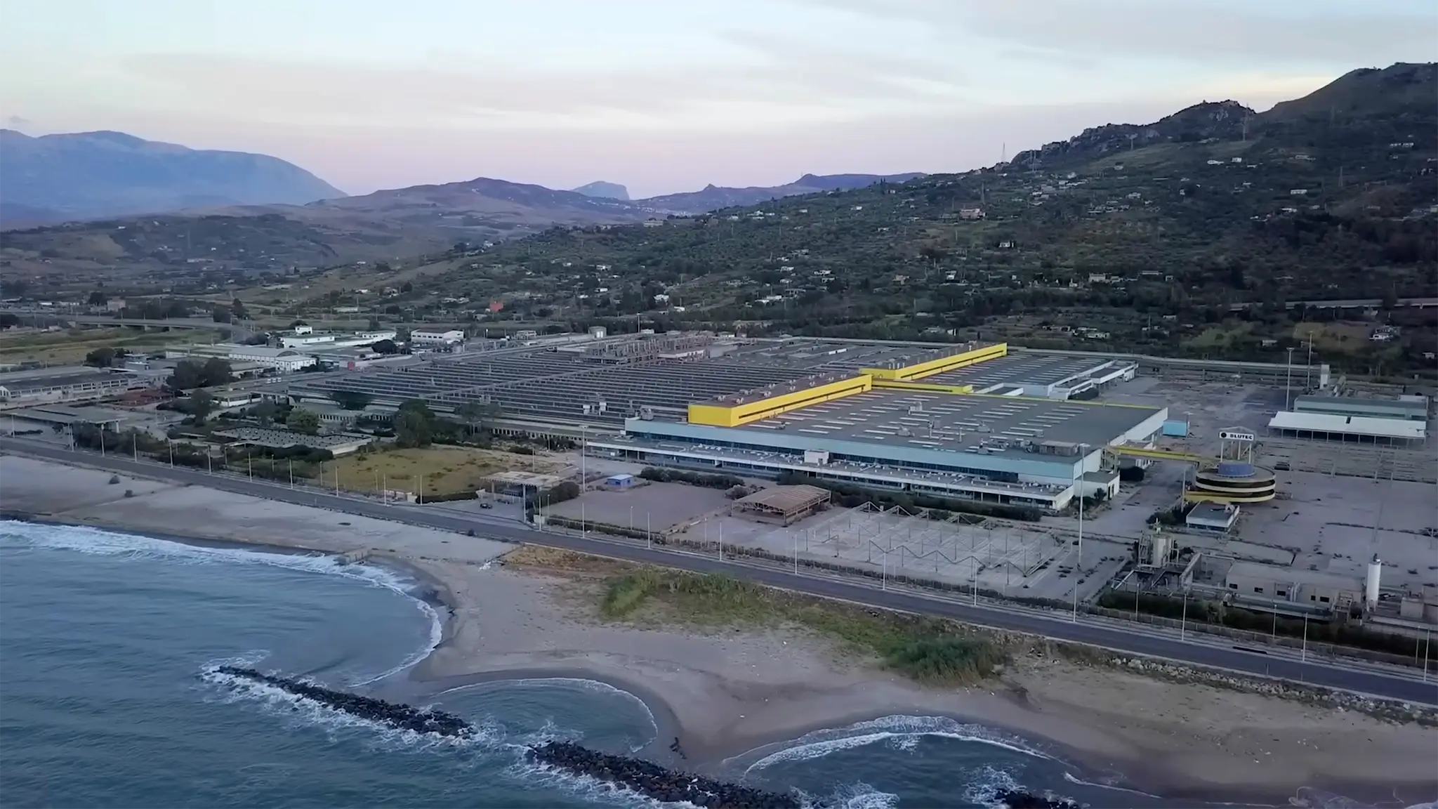 Antiga fábrica da Fiat em Termini Imerese - Vista aérea