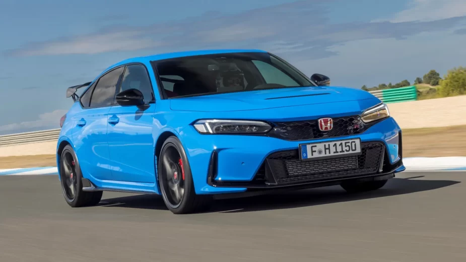 Honda Civic Type R azul de frente