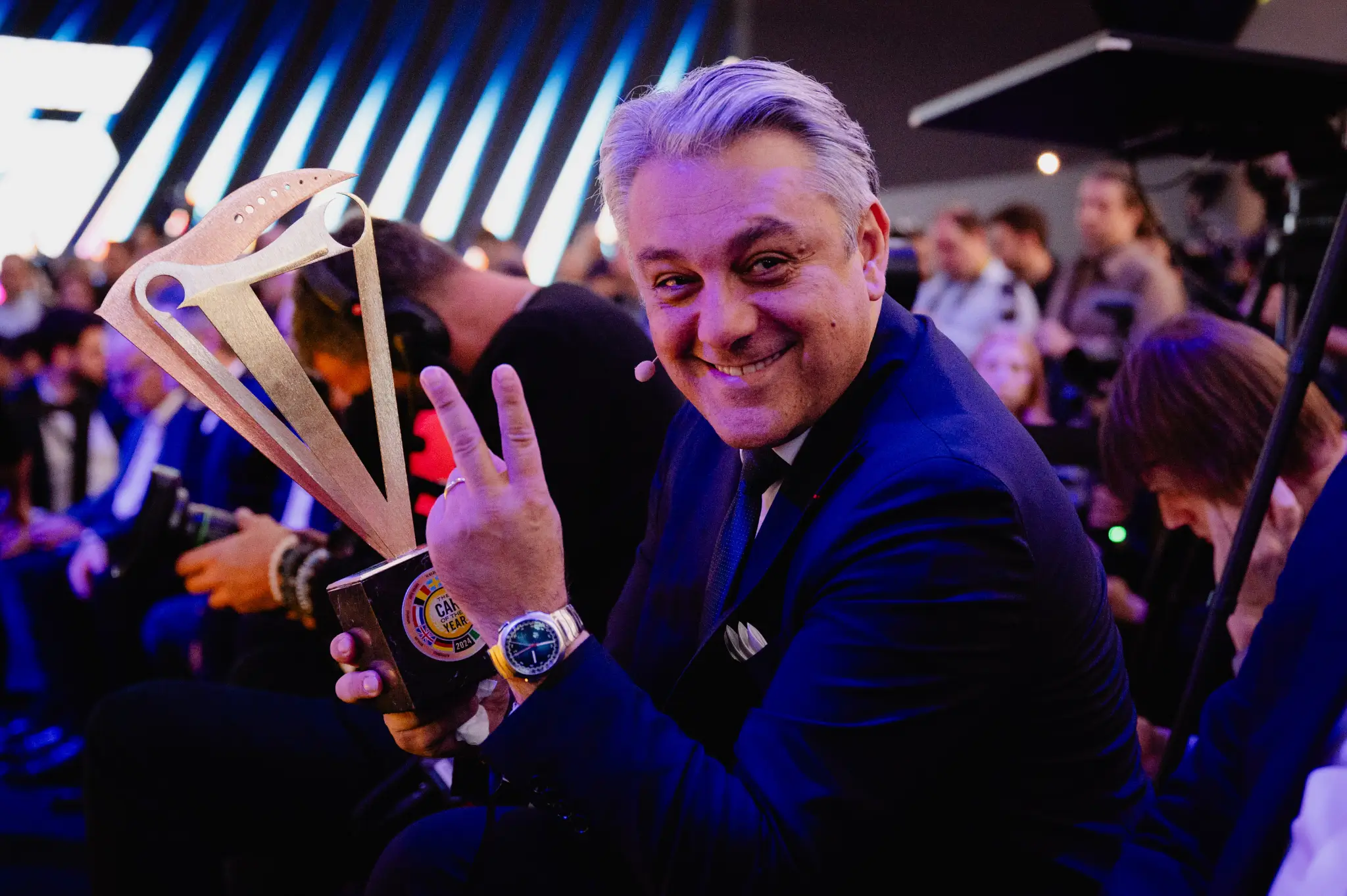 Luca de Meo, diretor executivo da Renault, na entrega de prémio do Car of the Year