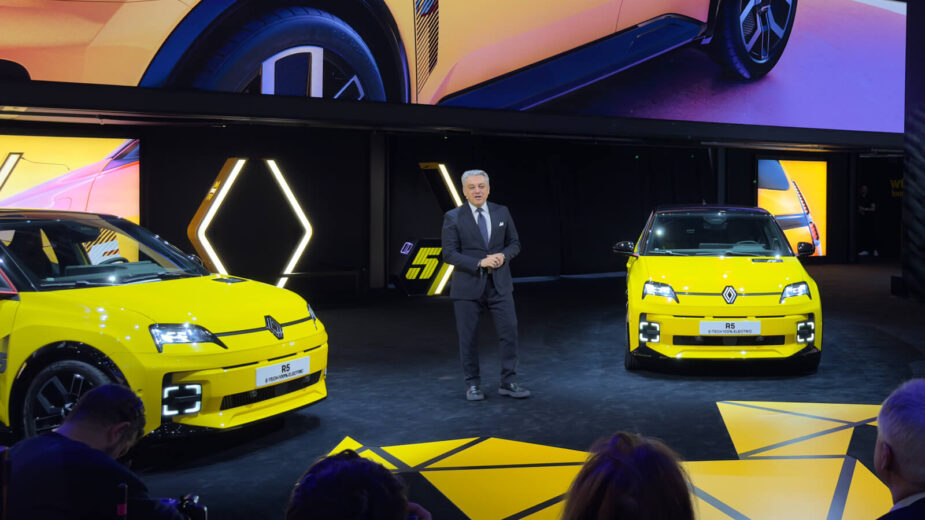 Luca de Meo na apresentação do Renault 5 no Salão de Genebra