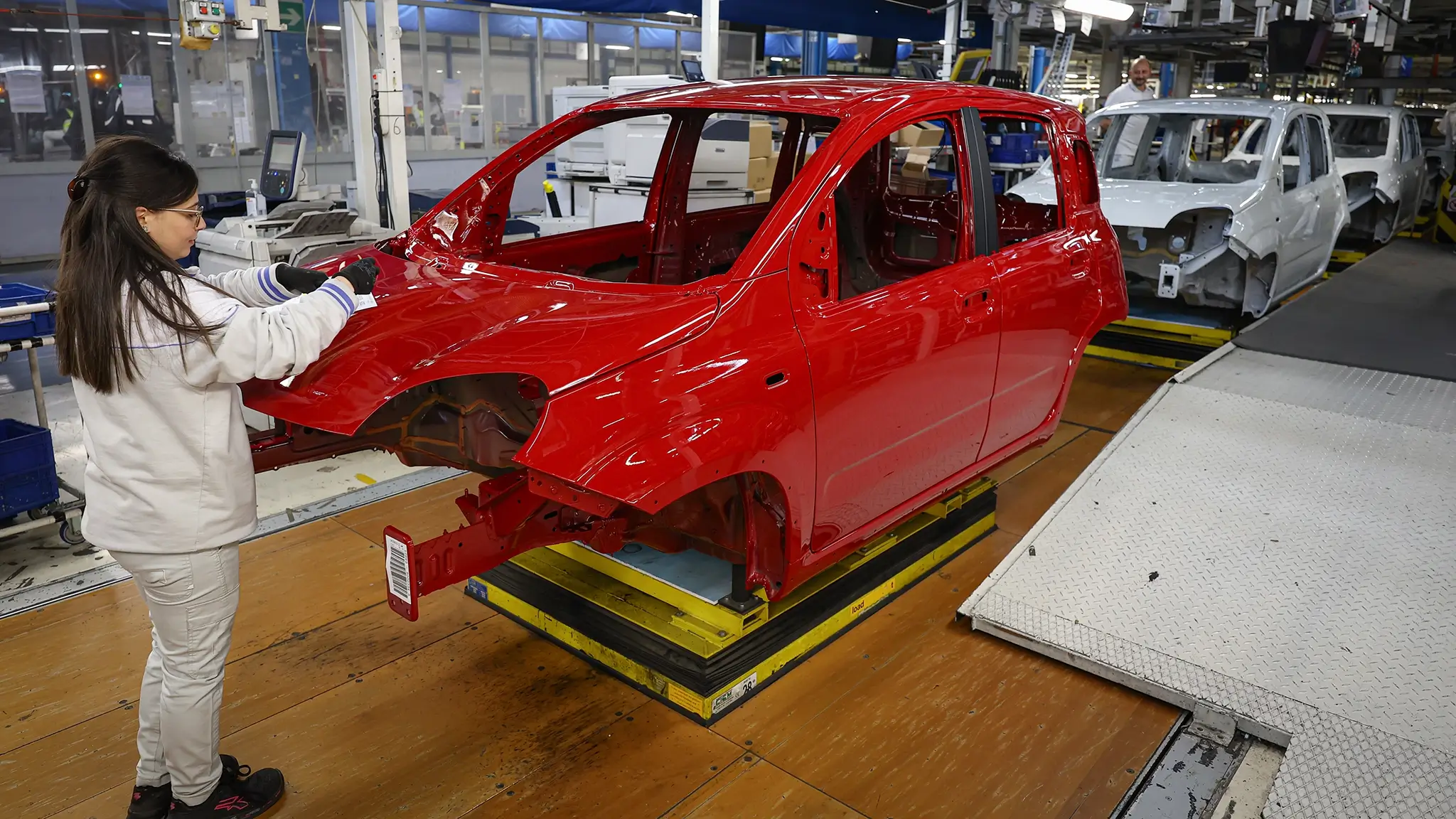 Fiat Panda - linha de produção na fábrica de Pomigliano d'Arco