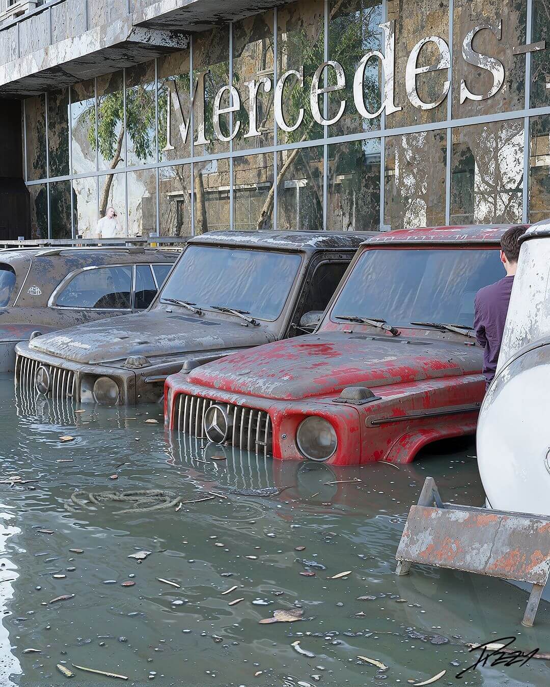 Dubai Flood - Mercedes-Benz