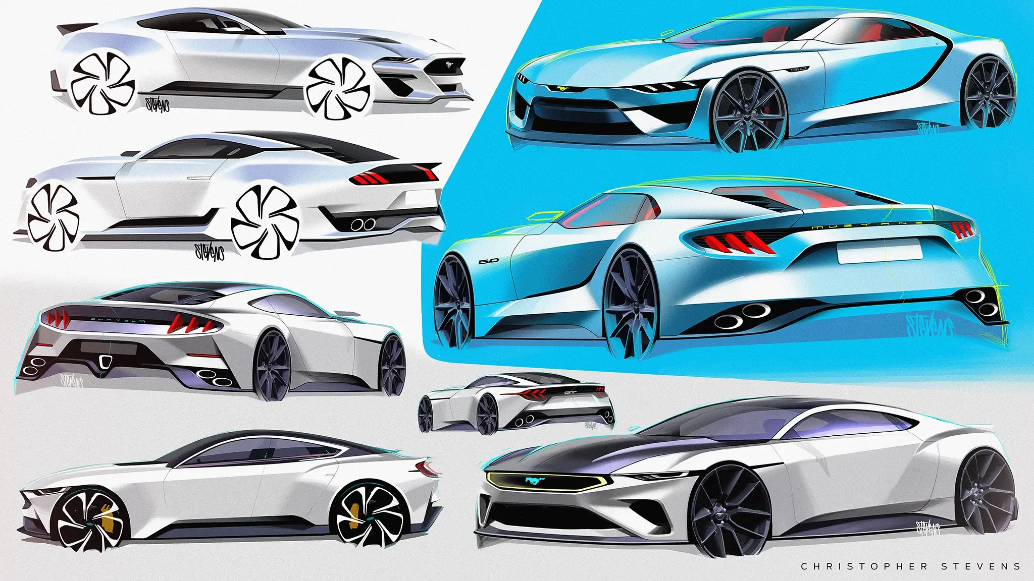 Ford Mustang - Esboços de design de Christopher Stevens