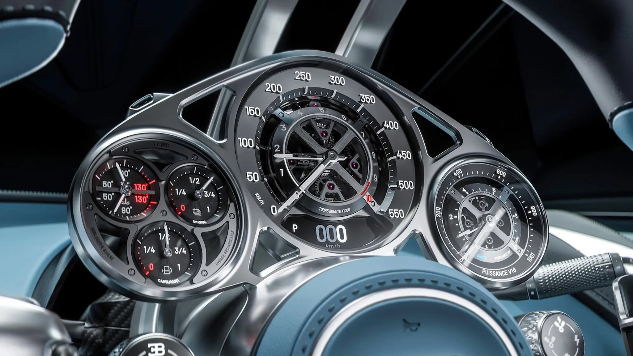 Bugatti Tourbillon - painel de instrumentos