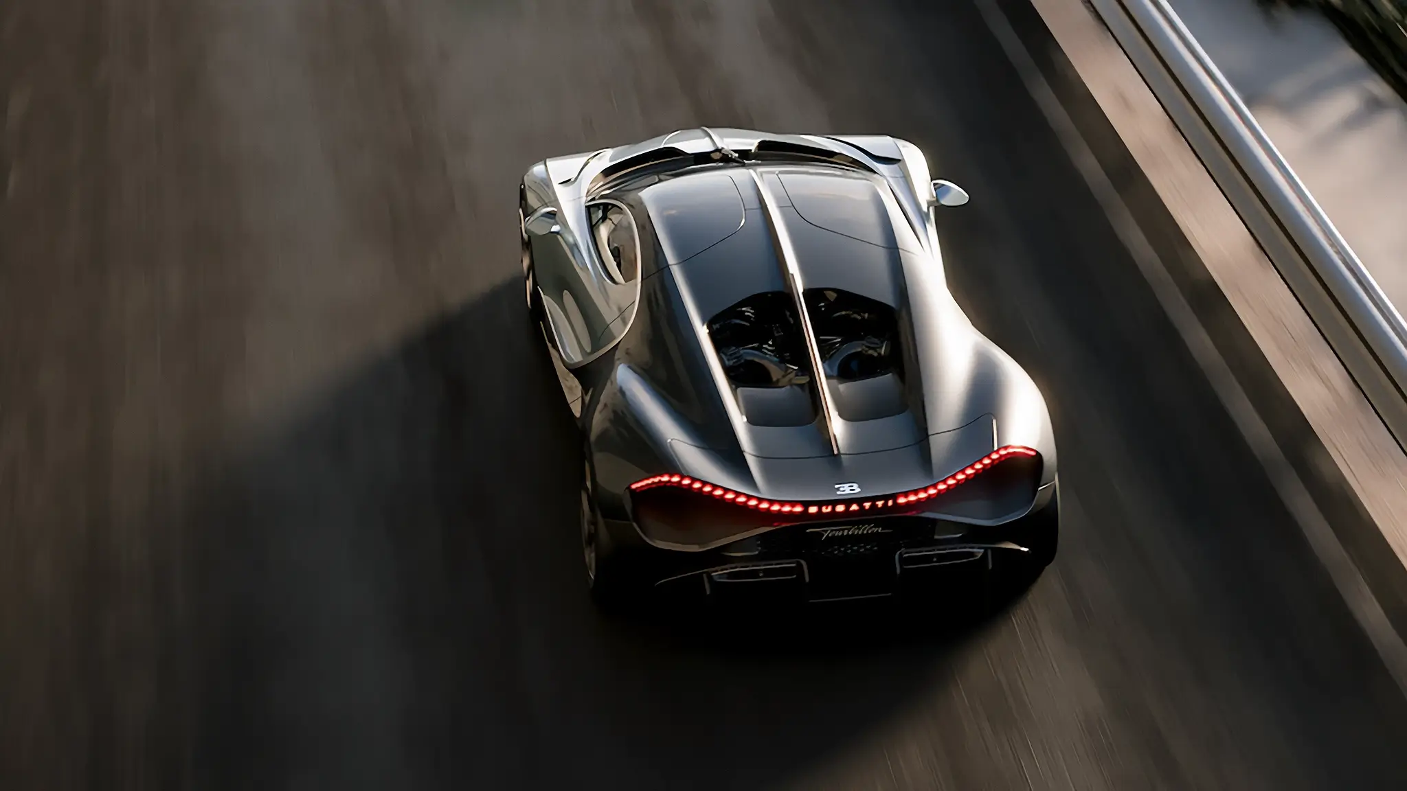 Bugatti Tourbillon - vista superior traseira