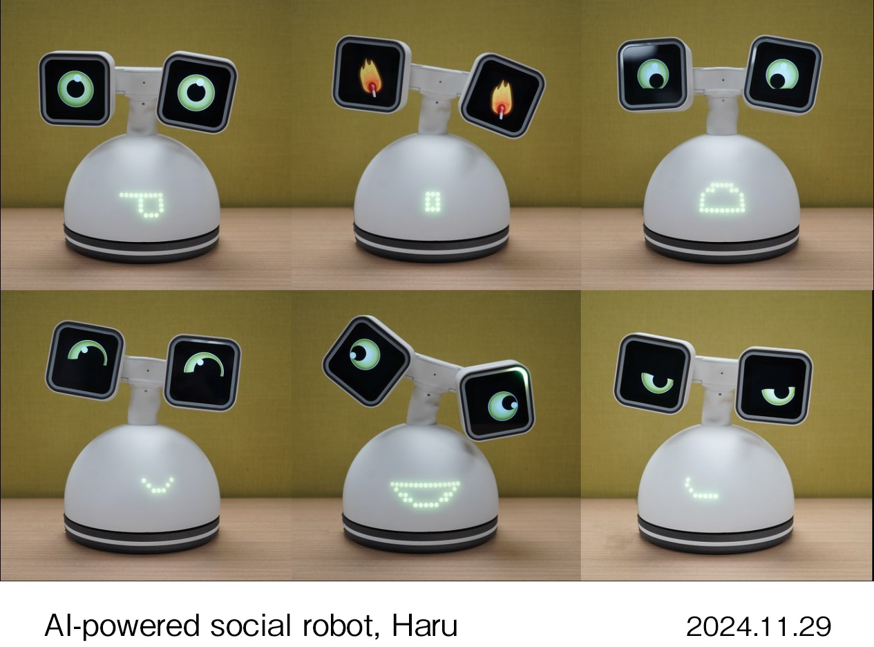 Diferentes expressões do Honda Haru