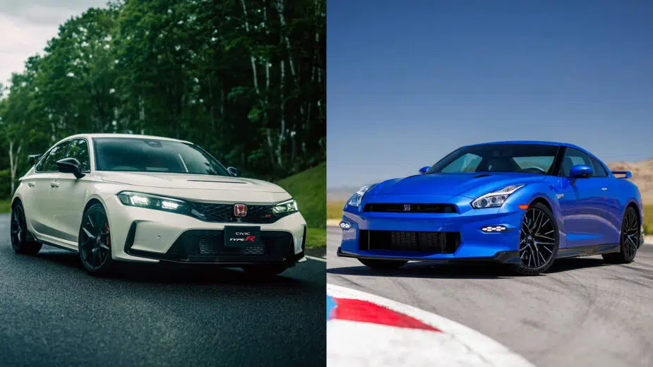 Honda Civic Type R com Nissan Skyline GT-R