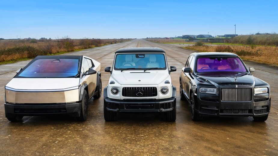 Tesla Cybertruck vs Mercedes-AMG G 63 vs Rolls-Royce Cullinan