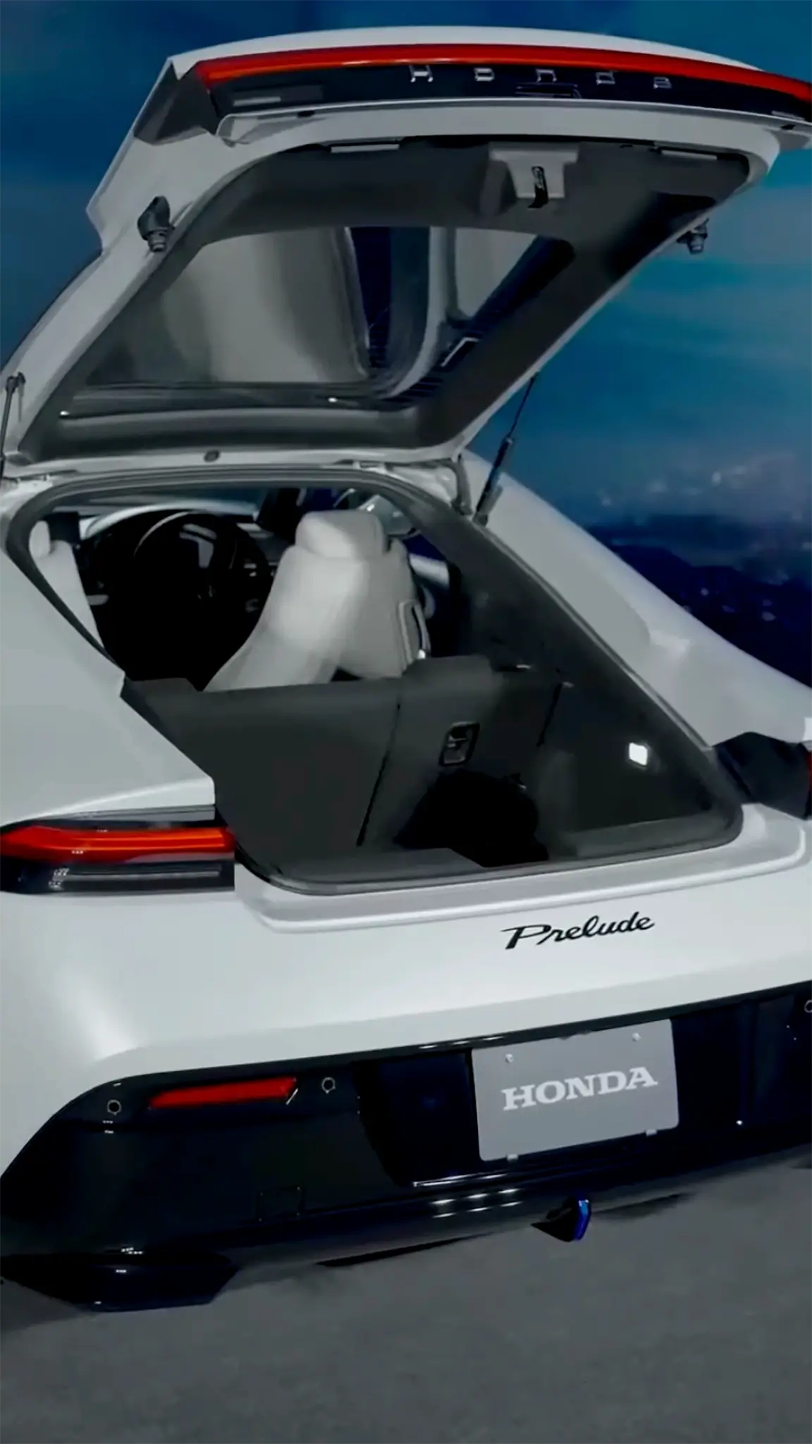 Honda Prelude 2025 - porta bagagens
