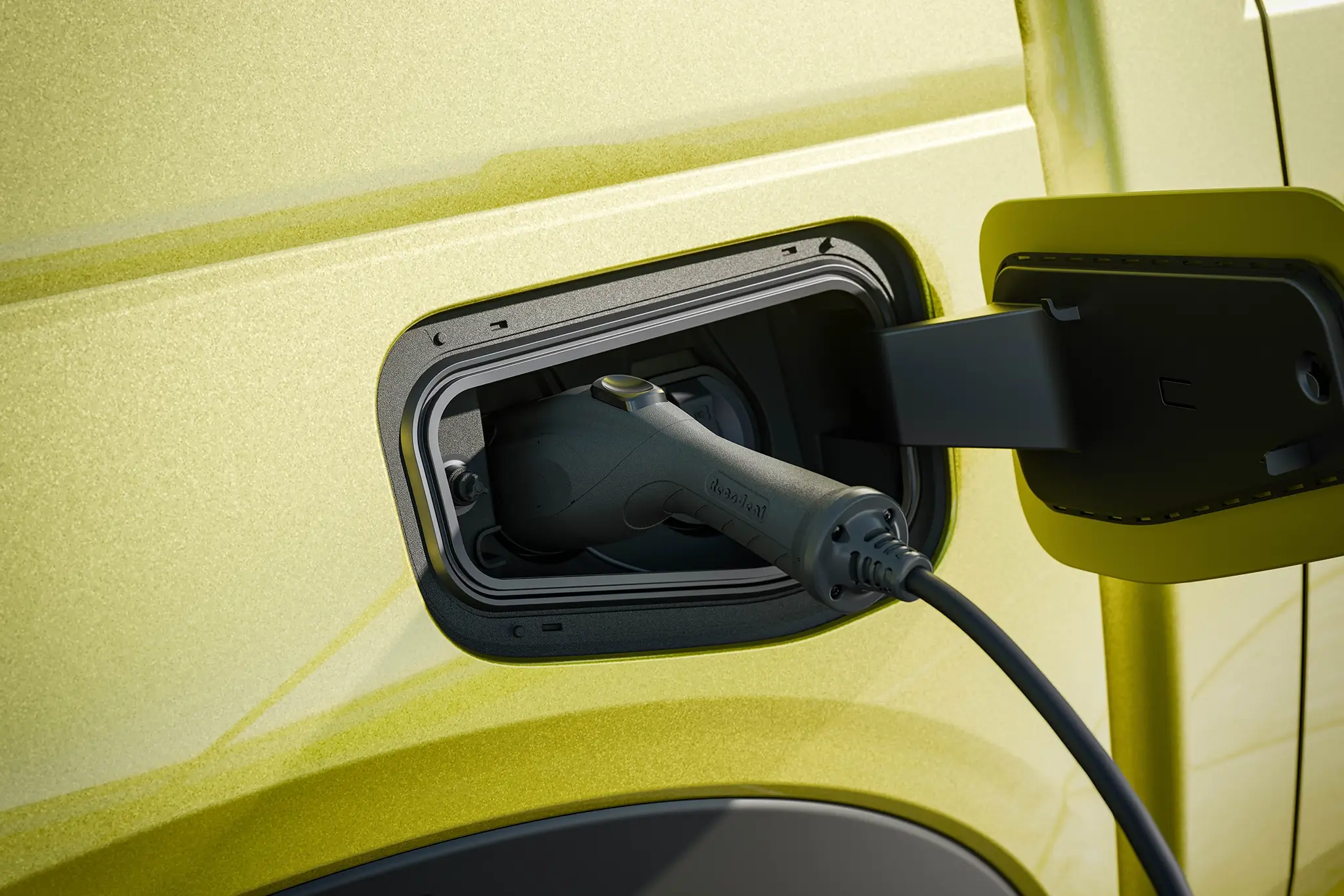 Nissan Frontier Pro PHEV - tomada de carregamento