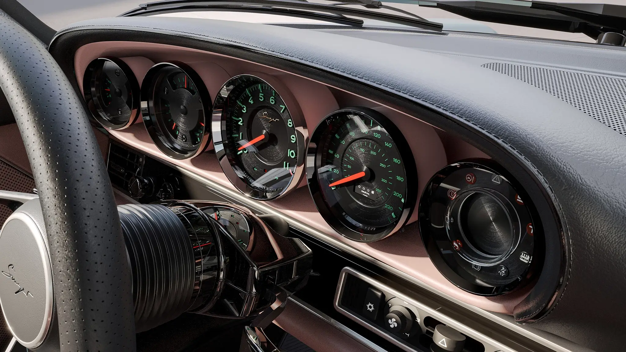 Porsche 911 Carrera Coupe Reimagined by Singer - painel de instrumentos