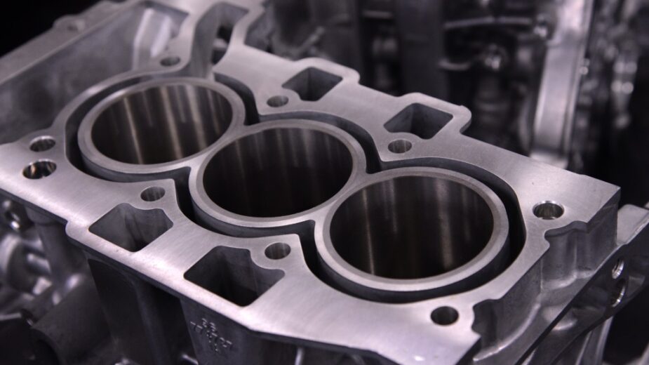 Bloco de três cilindros do motor PureTech